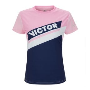 배드민턴 여성티셔츠 V211RT-5323W 핑크네이비