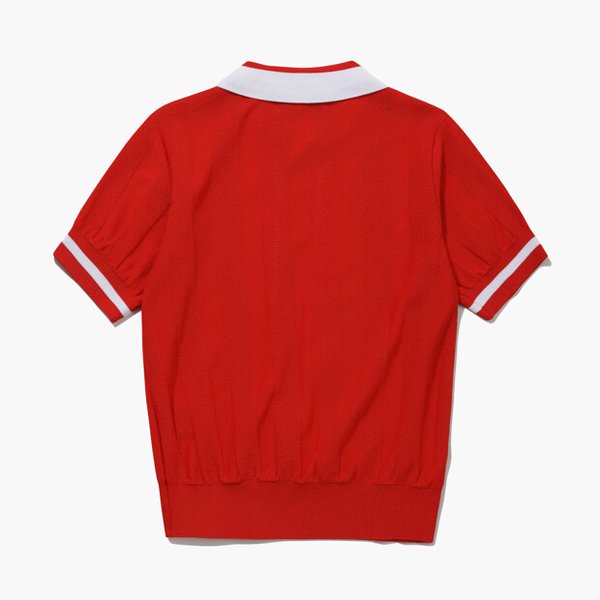 [여주점] 여성 라인 포인트 반팔 카라 스웨터 GQ122LKP32  VIRE