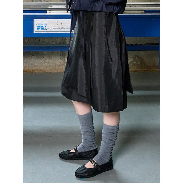 Leather Ballet Flat Shoes  Black (KE61K2M015)