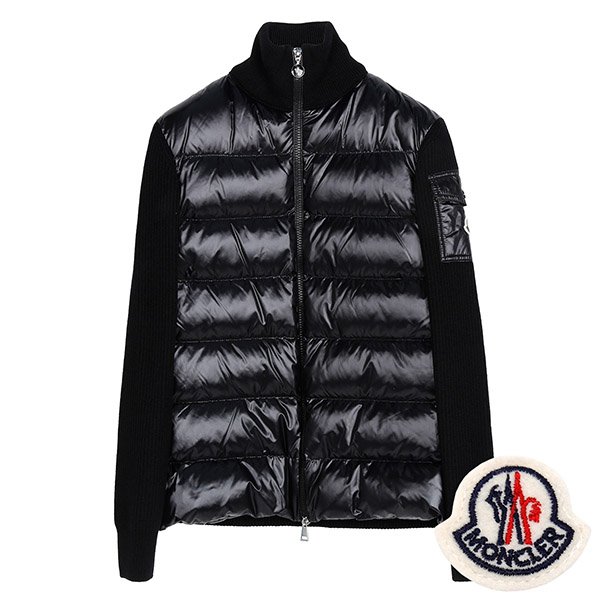 [부산점] 몽클레어 블랙 니트 믹스 구스 다운 자켓 9B00020 M1131 999