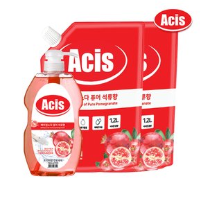 베이킹소다 주방세제 석류향 780ml  x1개+리필 1.2L x2개 설거지 1종주방세제