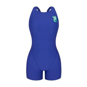 여성 실내 수영복 플로우 3부 반신 레이서백 (A3BL1LH01BLU)(브라캡별도구매)