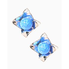 EYE CANDY EARRINGS BLUE OPAL SILVER 블루 오팔 실버