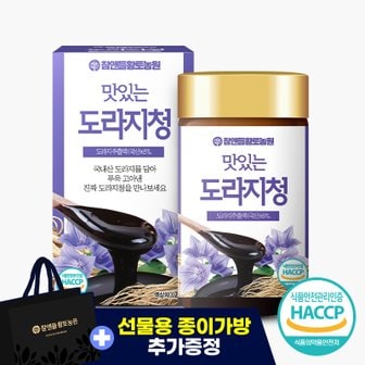 참앤들황토농원 맛있는 도라지청 250g 1병 + 선물용 종이가방