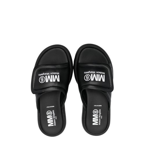 [해외배송] 23 S/S MM6 MAISON MARGIELA 청키 썬 뮬 맥시 로고 73379K_1BLACKWHITE B0040300021