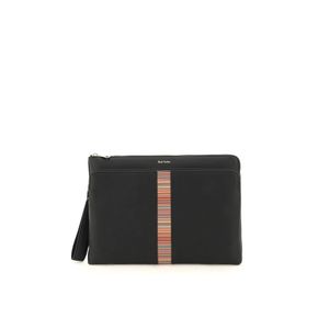 스트라이프 가죽 파우치 signture stripe leather pouch 242402FBS000002-79 107819196