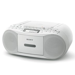 소니 CD 라디오 카세트 레코더 CFD-S70 W FM AM 와이드 FM 지원 녹음 가능