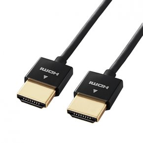 엘레컴 (ELECOM) HDMI 케이블 1m 4K × 2K 대응 슈퍼 슬림 블랙 DH-HD14SS10BK