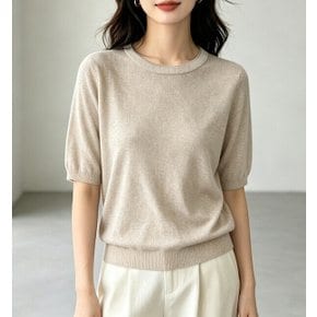 사계절 유니크라운드넥 니트티셔츠 63B0A1