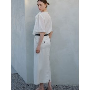 long slit skirt - ivory