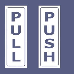 출입문 현관문 PULL PUSH 미세요 당기세요 스티커