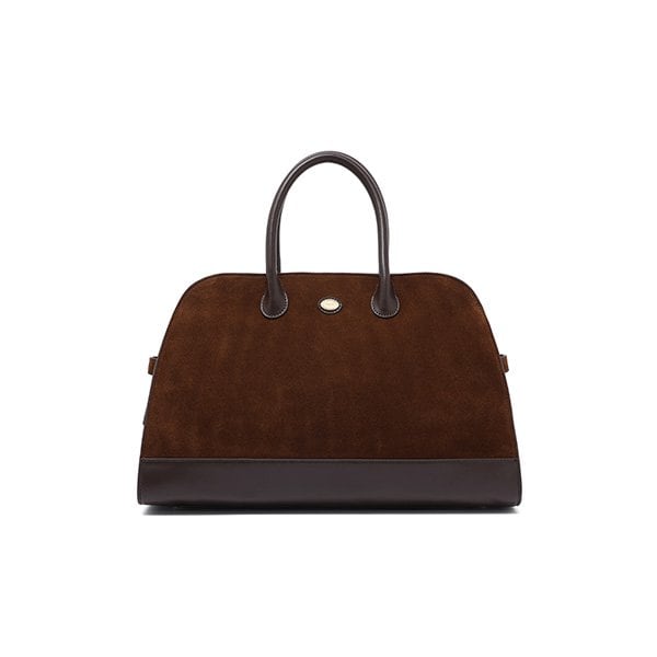 SUEDE TOTE BAG BROWN