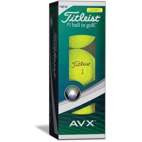 영국 타이플리스트 골프공 TITLEIST AVX Golf Balls 1 Sleeve Yellow 3 1759473