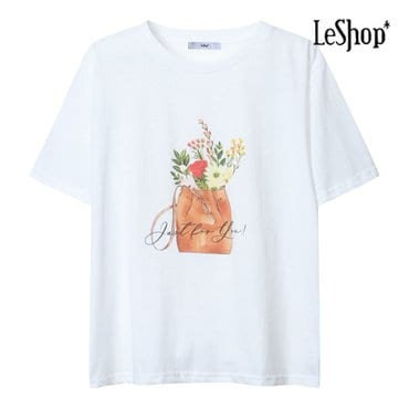 르샵 아트 플라워 반팔 티셔츠 (BP5TS047A)