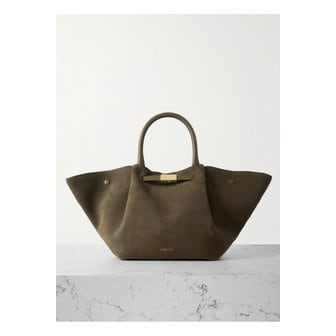 DEMELLIER 드멜리어 뉴욕 가죽 트리밍 스웨이드 토트 그린 1647597338076653