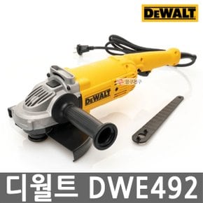 DWE492 9인치 유선그라인더 2200W 패들스위치 전기그라인더 D28490 후속 6600RPM