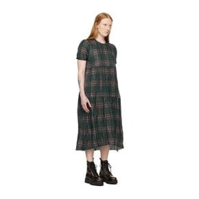 알써틴 그린 체크 미디 드레스 R13WR028-R368B Marsh Green Plaid