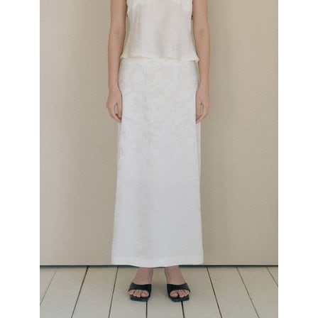 베이오드 Jacquard long skirt_ivory