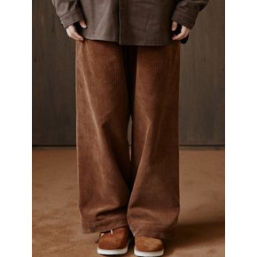 unisex corduroy back tuck pants camel