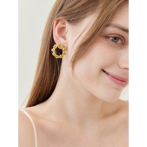 Rose Pattern Round Earring