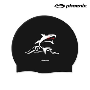 PSC-03 디자인 실리콘 수영모 스피드샤크 블랙