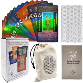 미국 신년 타로카드 SpiritGuide Tarot Cards Deck Holographic with Meanings on it for Beginn