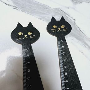 우드 검은 고양이 자 15cm