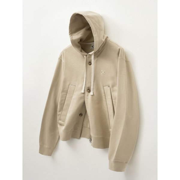 테오 코튼 올 데이 후드 집업_베이지