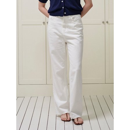 플루나스튜디오 Semi-wide Denim Pants_White