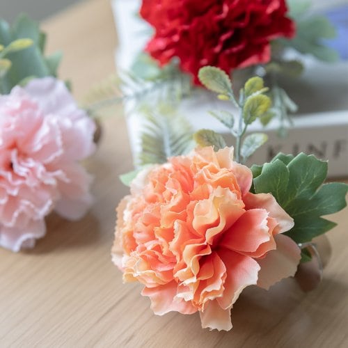 카네이션 조화 꽃 커튼 집게 타이백 13cm 3컬러 인테리어 고정 3