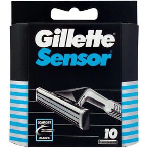 미국 질레트 면도날 리필 교체 Gillette Sensor Refill Razor Blade Cartridges 10 Pack 1554746