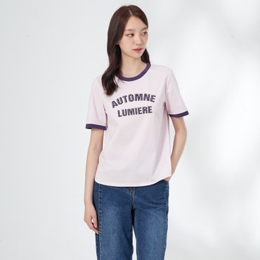 기비 AUTOMNE 레터링 반소매 티셔츠 GY25A1FRT1671