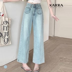 KARRA (77까지)세미와이드투버튼데님팬츠_A4M1324