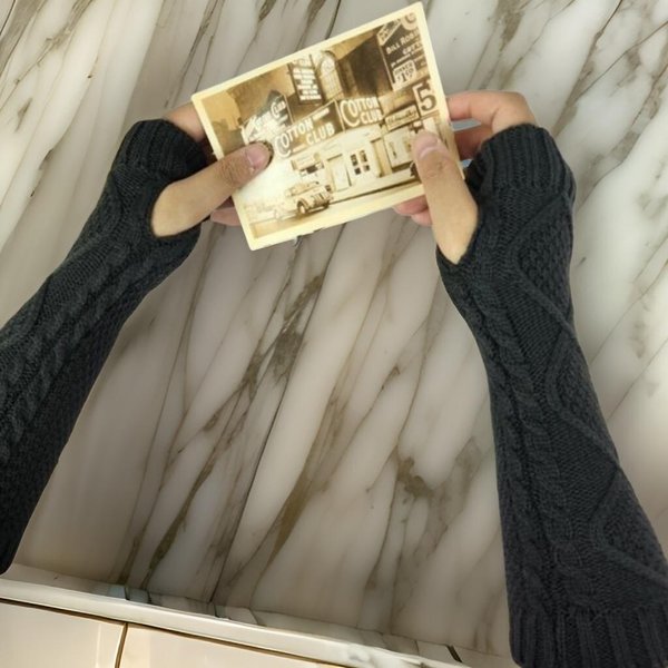 [옷자락] 여자 니트 팔토시 워머 핸드 데일리 장갑