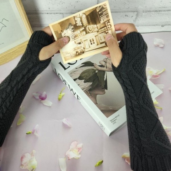 [옷자락] 여자 니트 팔토시 워머 핸드 데일리 장갑