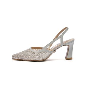 Glitter Mesh Slingback_Ivory