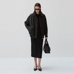 Italian vegetable Lambskin Overfit Blouson