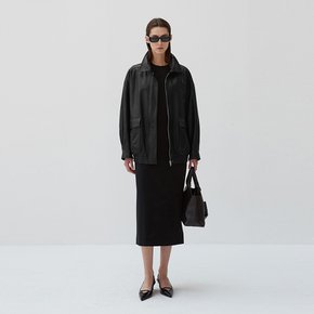 Italian vegetable Lambskin Overfit Blouson
