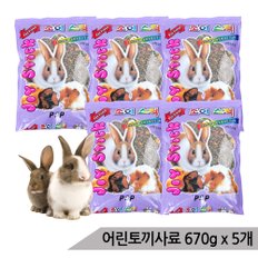 조이스틱 어린토끼용 사료 영양사료 670g x 5개