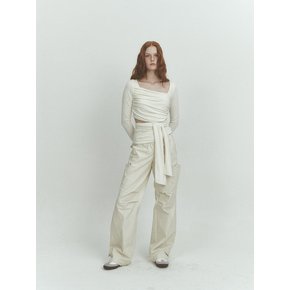 RIVET COTTON PANTS (CREAM)