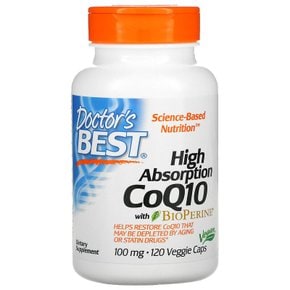 닥터스 베스트 CoQ10 코큐텐 바이오페린 함유 100mg 120베지캡슐