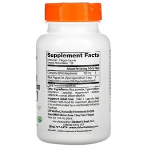 닥터스 베스트 CoQ10 코큐텐 바이오페린 함유 100mg 120베지캡슐