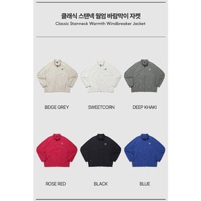 남녀공용 클래식 스탠넥 웜엄 바람막이 자켓 UQ221CJK41BLU