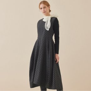 볼륨 라인 도트 울 원피스_PBMF5W1OP3040