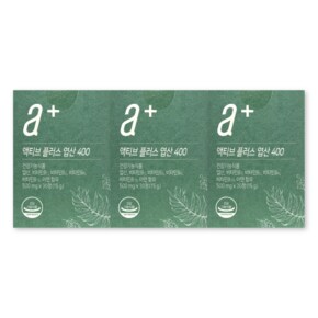 액티브 플러스 엽산 400 500mg X 30정 3박스 활성 엽산 임산부 수유부 산모 임신 준비 영양제