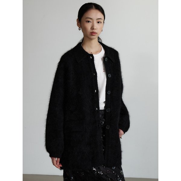 카라 라쿤 가디건 - CHARCOAL