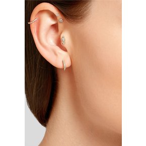 6.5mm 18-karat Rose Gold Diamond Hoop Earring 로즈 골드