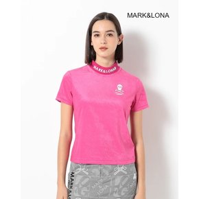 24S/S 여성 스컬 로고 포인트 테리 하이넥 티셔츠 LQ1IA03F