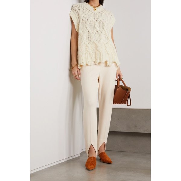 Darby Jersey-crepe Tapered Stirrup Pants 크림 24772899113131478