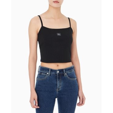 Calvin Klein Jeans 여성 우븐라벨 립 탑(47C908G)